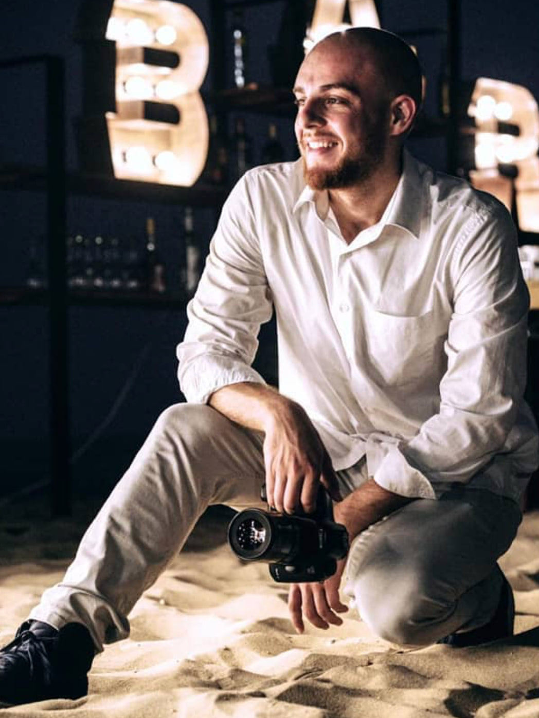 Nasser Sangari with his camera